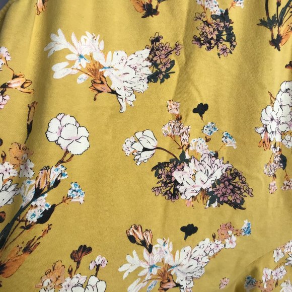 Anthropologie Eva Franco Yellow Cotton Floral Sleeveless Top Size Small - Picture 6 of 8